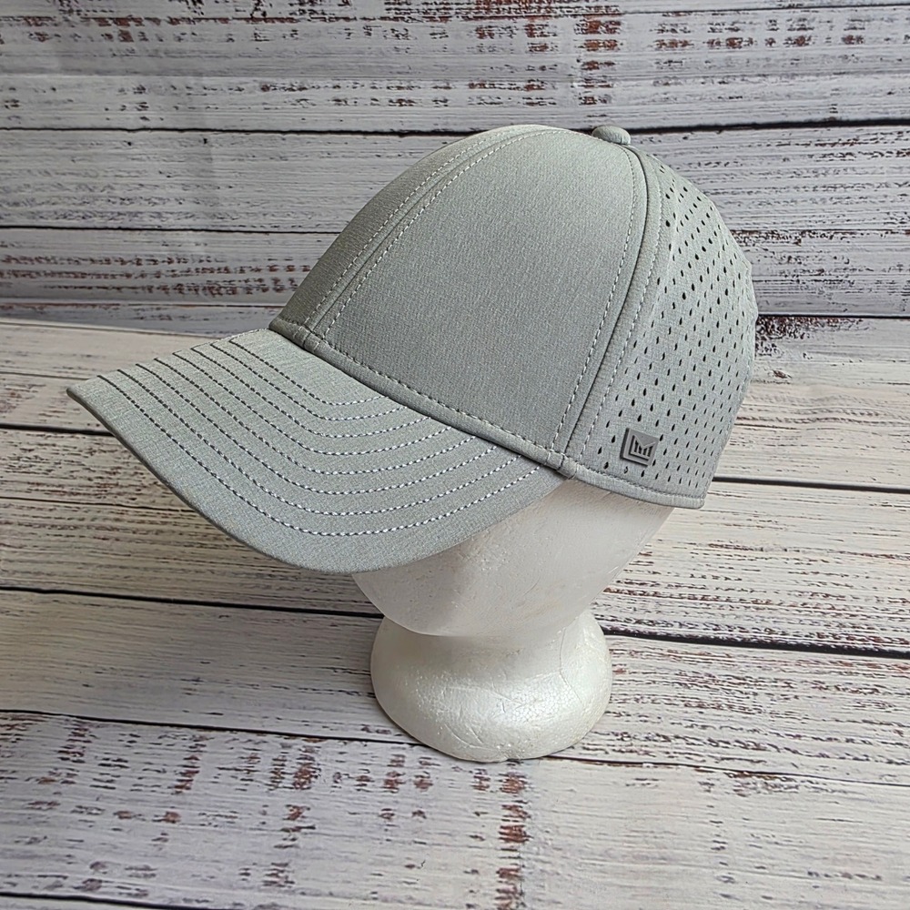 Melin A-Game Hydro Hat Men Grey Performance Snapback Water Resistant Curved Brim